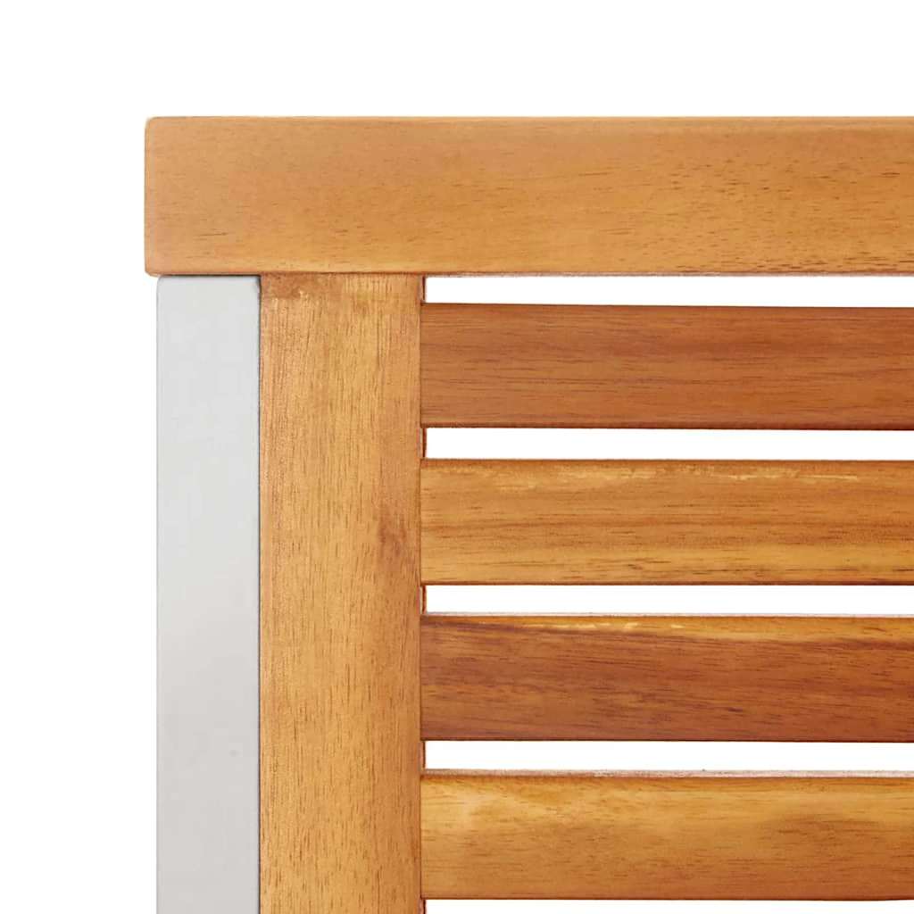 SunLounger Reclining 3 pcs Brown 200x60x88cm SolidAcaciawood